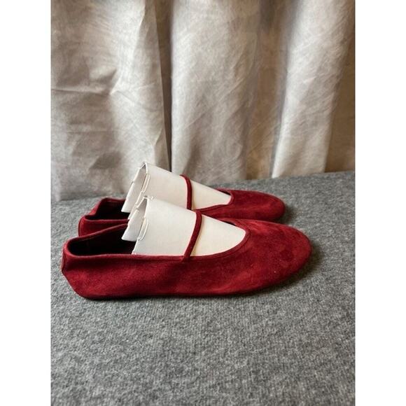 Jeffrey Campbell Burgundy Suede Loafers - Picture 2 of 8